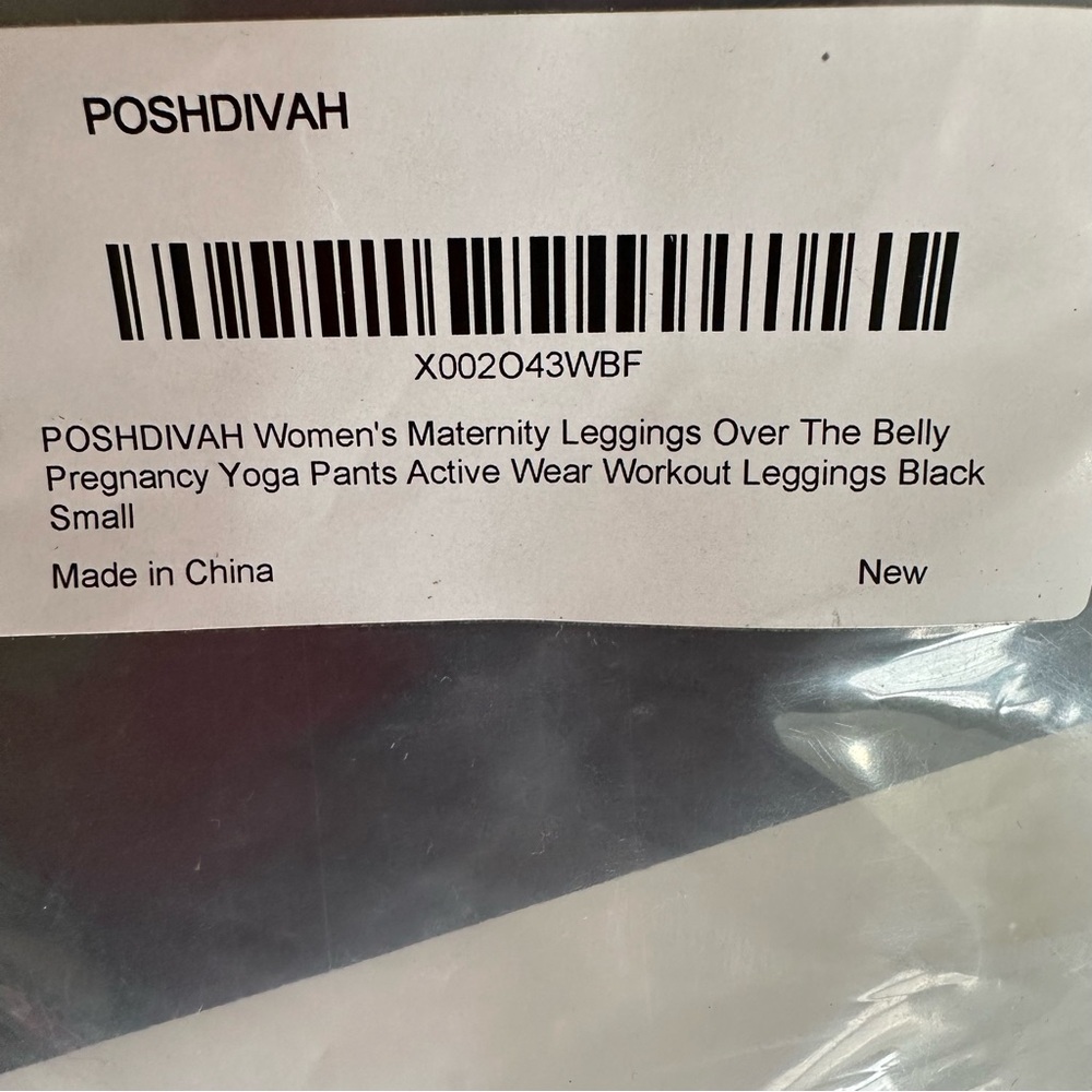 POSHDIVAH Women's Maternity OverTheBelly Pregnancy ActiveWear Workout Leggings S - Picture 10 of 10